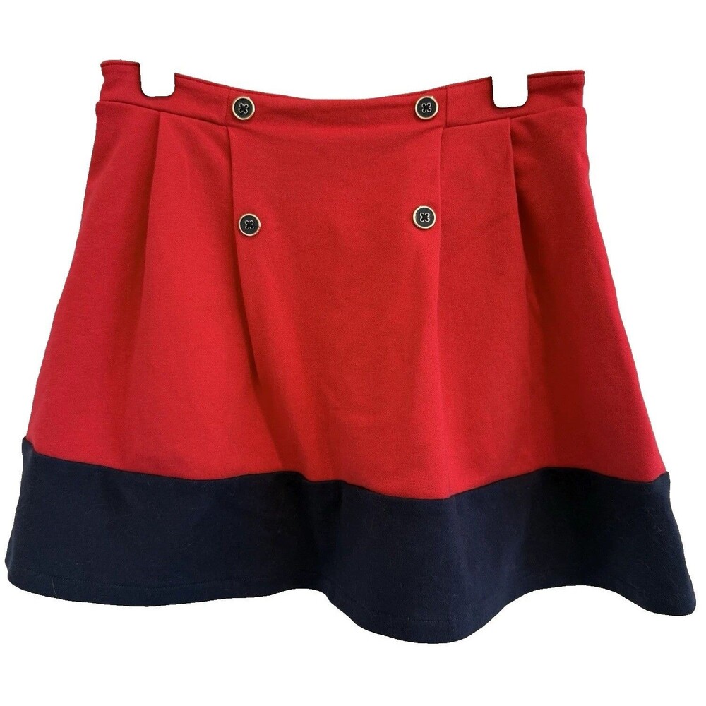 Gymboree Skirt Skort Girls Size 12 Red Navy Blue Paris “Parisian Chic”
